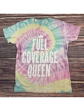 Jeffree Star Cosmetics Full Coverage Queen Tie Dye T-Shirt Small Pastel Spiral